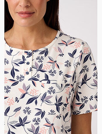 Lot de 2 chemises de nuit jersey pur coton peigné - Damart