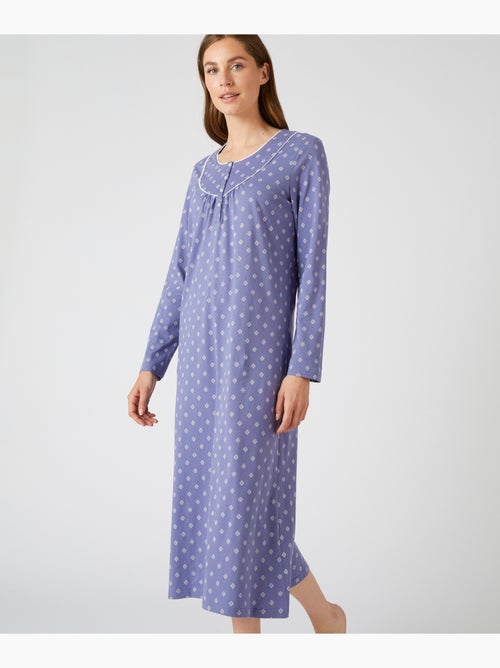 Lot de 2 chemises de nuit jersey pur coton peigné - Damart - Kiabi
