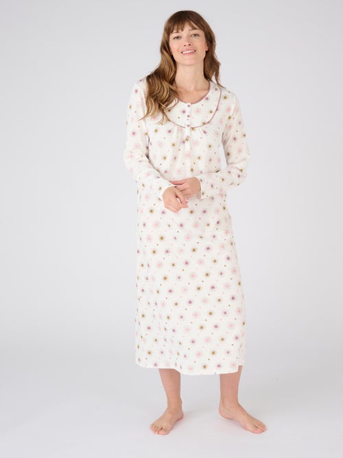 Lot de 2 chemises de nuit jersey pur coton peigné - Damart - Kiabi