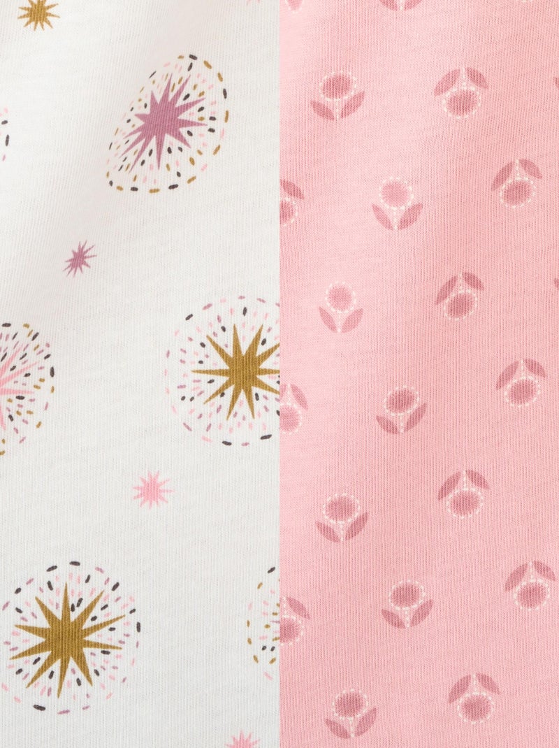 Lot de 2 chemises de nuit jersey pur coton peigné - Damart Rose - Kiabi