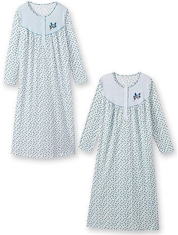 Lot de 2 chemises de nuit manches longue - DAXON
