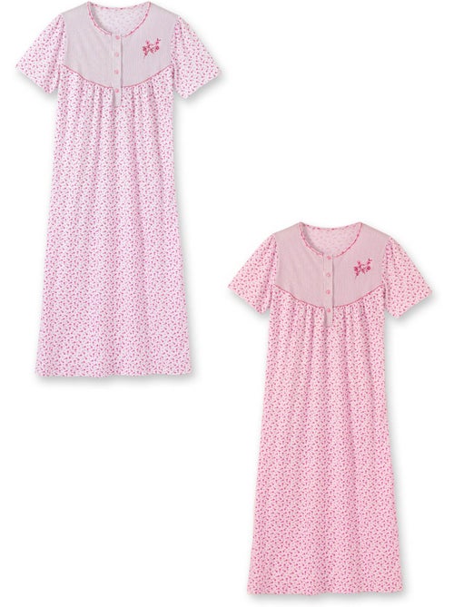 Lot de 2 chemises de nuit manches longue - DAXON - Kiabi