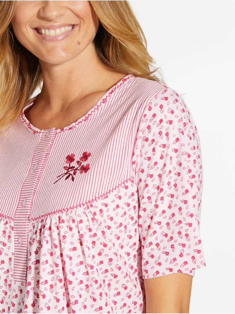 Lot de 2 chemises de nuit manches longue - DAXON Rose/Multicolore - Kiabi