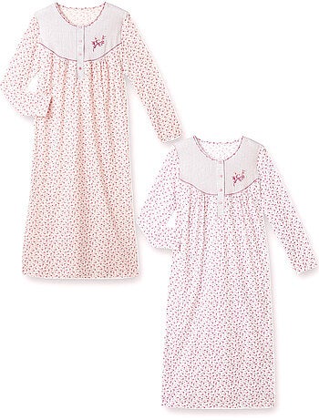 Lot de 2 chemises de nuit manches longue - DAXON