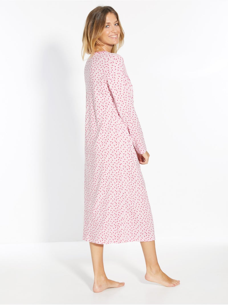 Lot de 2 chemises de nuit manches longue - DAXON Rose/Multicolore - Kiabi