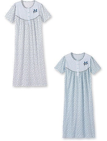 Lot de 2 chemises de nuit manches longue