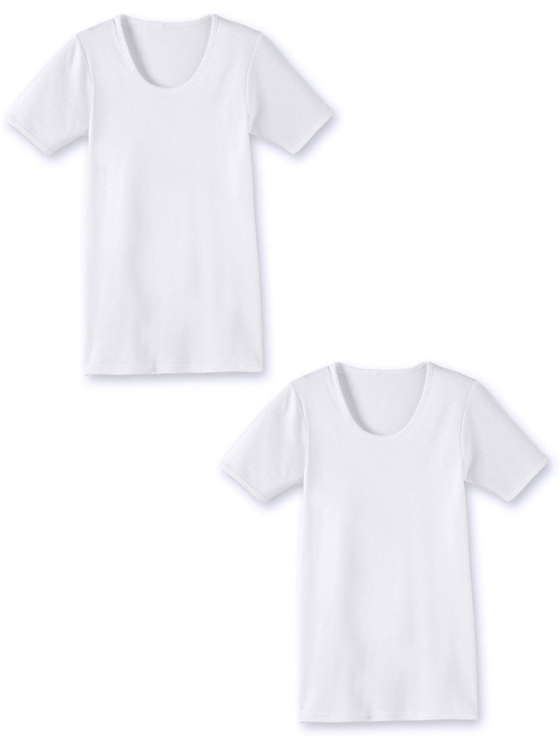 Lot de 2 chemises manches courtes - DAXON Blanc Blanc - Kiabi