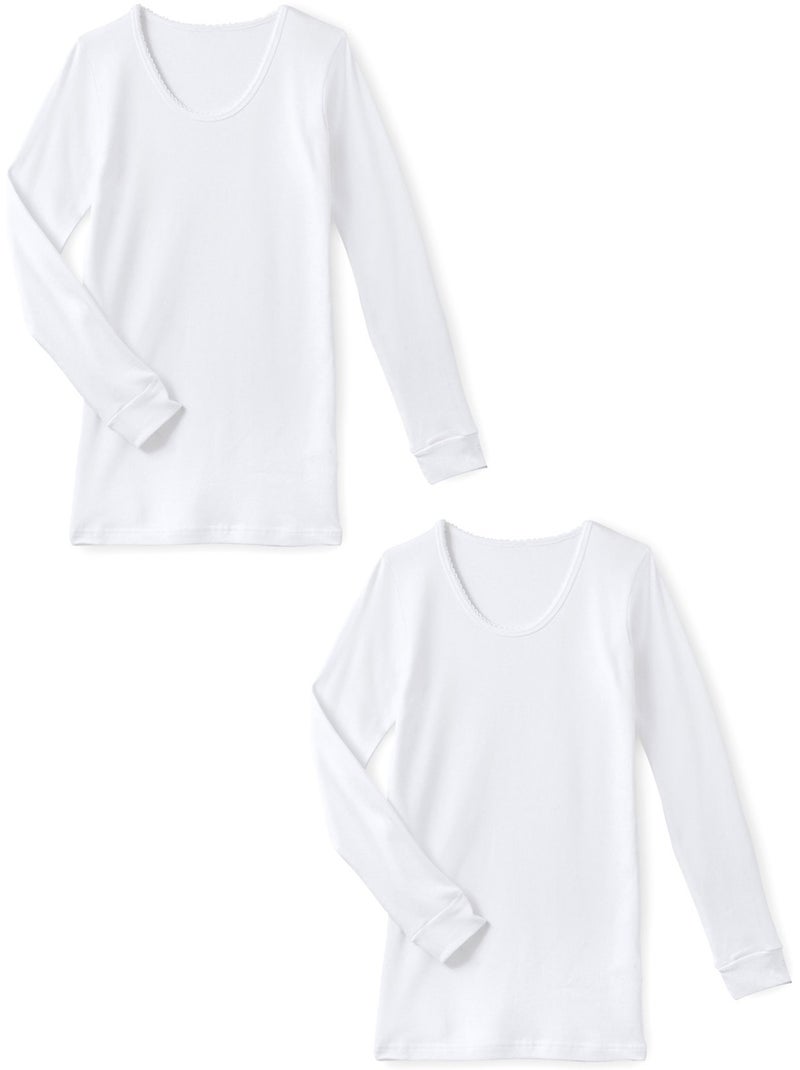 Lot de 2 chemises manches longues - DAXON Blanc Blanc - Kiabi