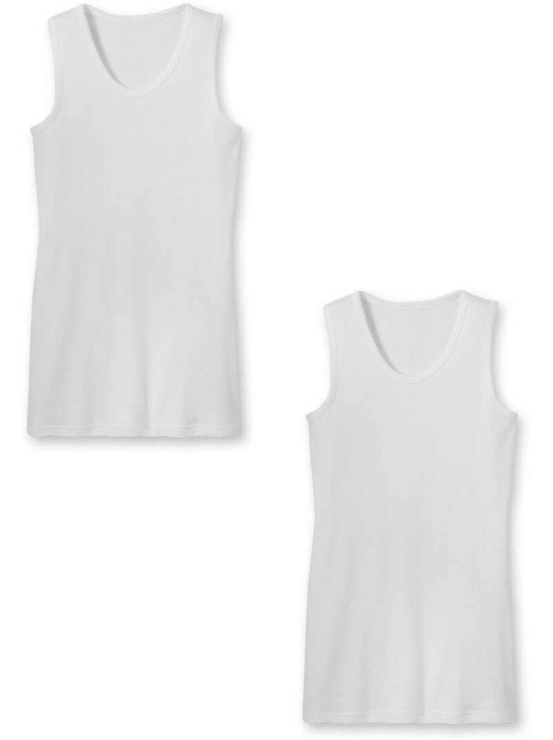 Lot de 2 chemises sans manches - DAXON Blanc Blanc - Kiabi