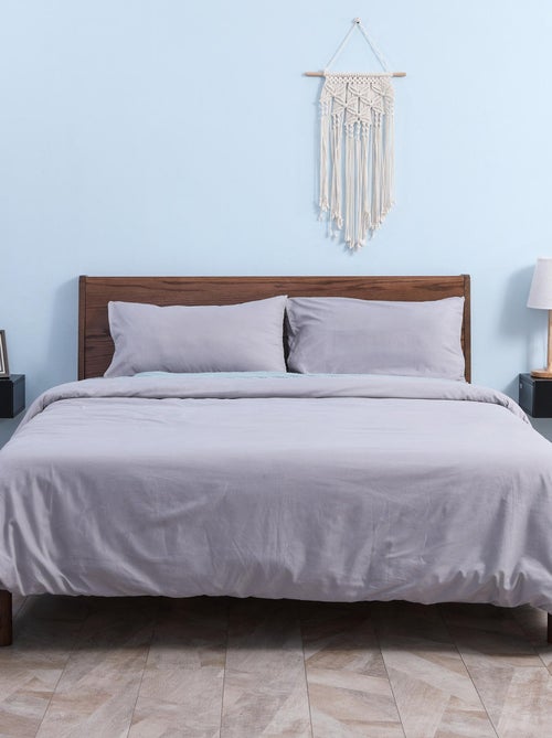 Lot de 2 chevets muraux - tiroir coulissant, plateau - aspect bois - Kiabi