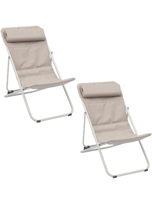 Lot de 2 chiliennes de jardin pliante MIRAEL - Kiabi