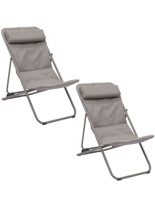 Lot de 2 chiliennes de jardin pliante MIRAEL - Kiabi
