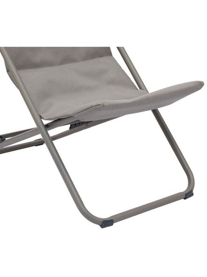 Lot de 2 chiliennes de jardin pliante MIRAEL Gris clair - Kiabi