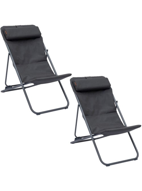 Lot de 2 chiliennes de jardin pliante MIRAEL - Kiabi