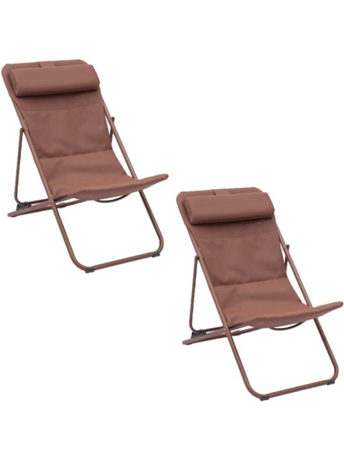 Lot de 2 chiliennes de jardin pliante MIRAEL - Kiabi