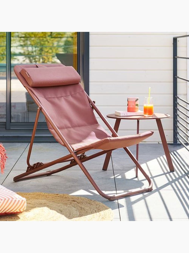 Lot de 2 chiliennes de jardin pliante MIRAEL Orange - Kiabi