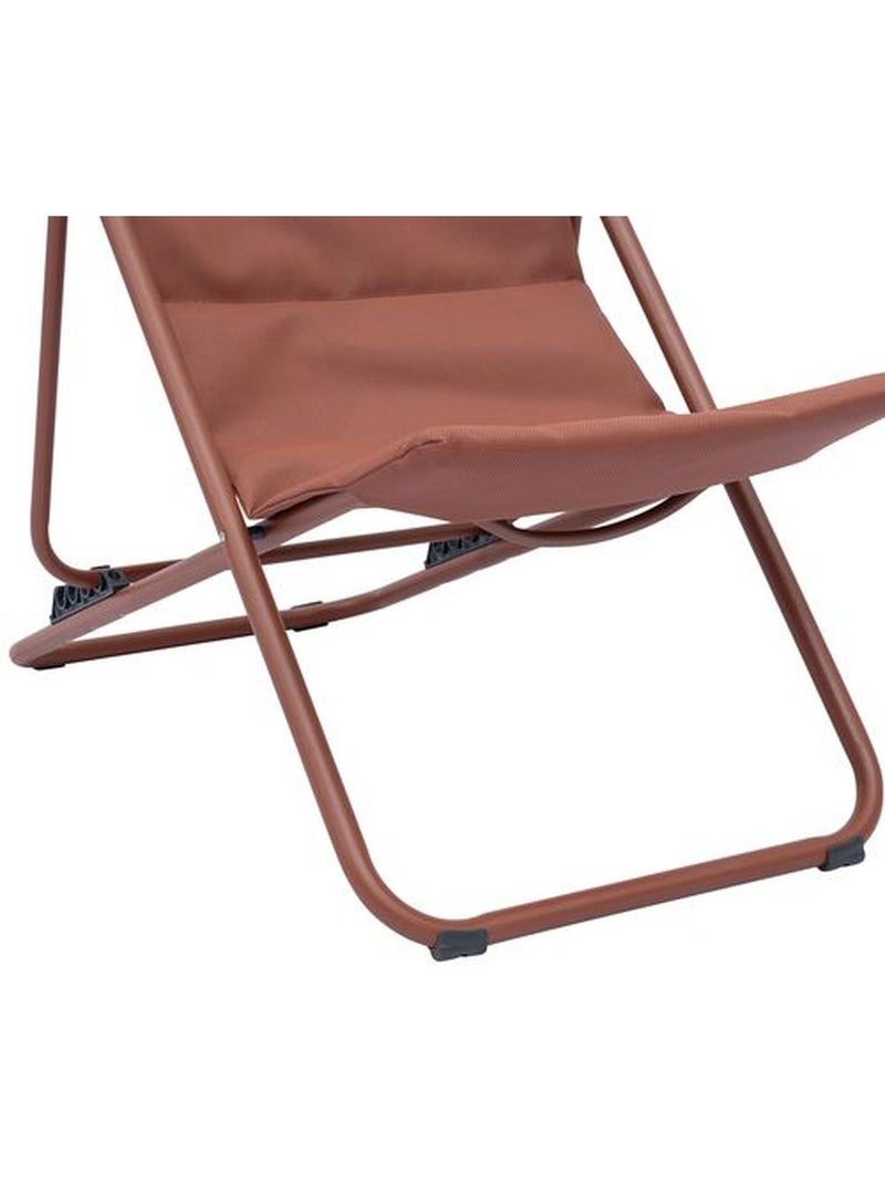 Lot de 2 chiliennes de jardin pliante MIRAEL Orange - Kiabi