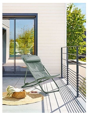 Lot de 2 chiliennes de jardin pliante MIRAEL