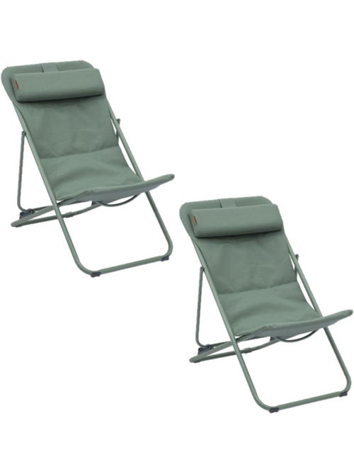 Lot de 2 chiliennes de jardin pliante MIRAEL - Kiabi