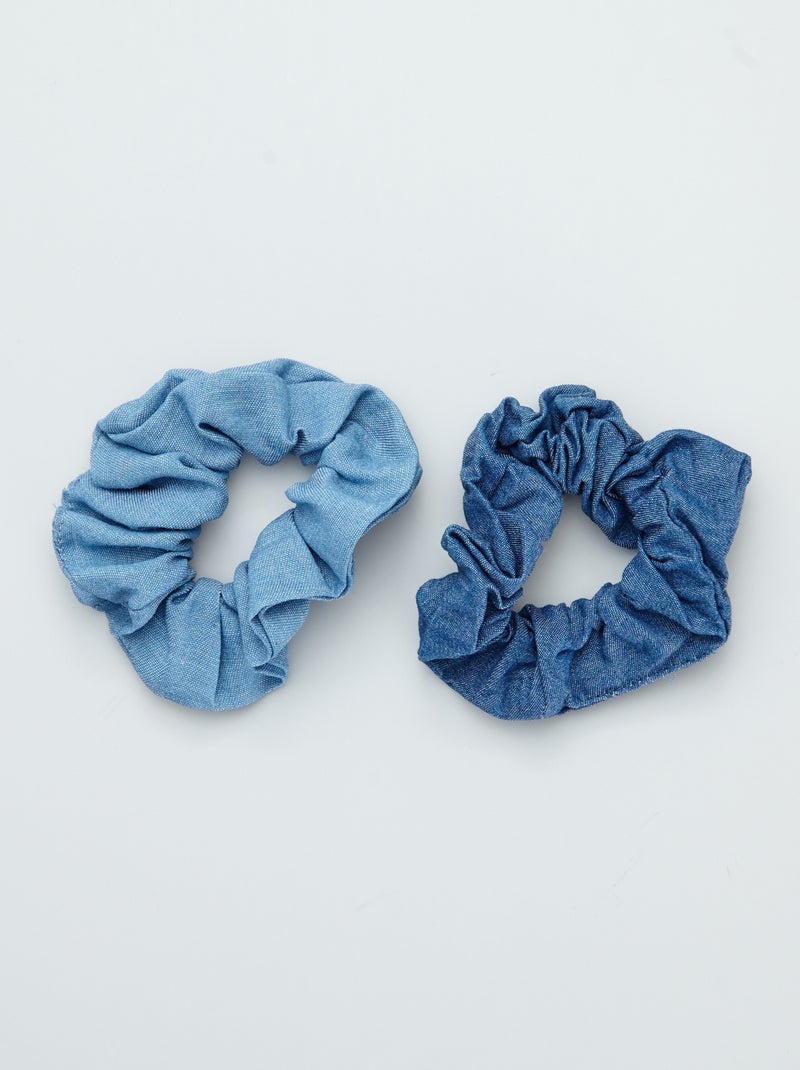 Lot de 2 chouchous en denim Bleu - Kiabi