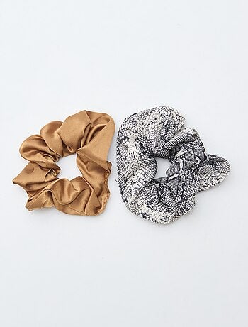 Lot de 2 chouchous satinés