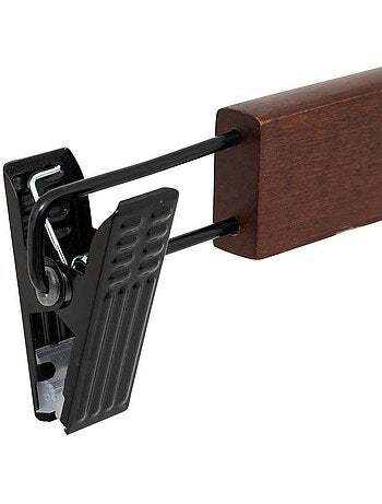 Lot de 2 cintres à pinces en bois foncé hang' clip