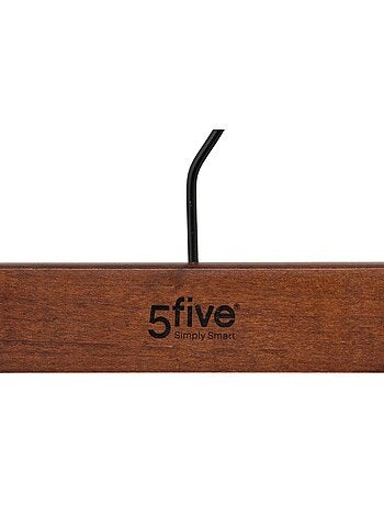 Lot de 2 cintres à pinces en bois foncé hang' clip