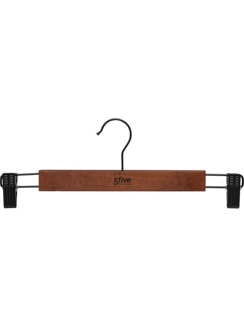 Lot de 2 cintres à pinces en bois foncé hang' clip - Kiabi Lot de 2 cintres à pinces en bois foncé hang' clip - Kiabi