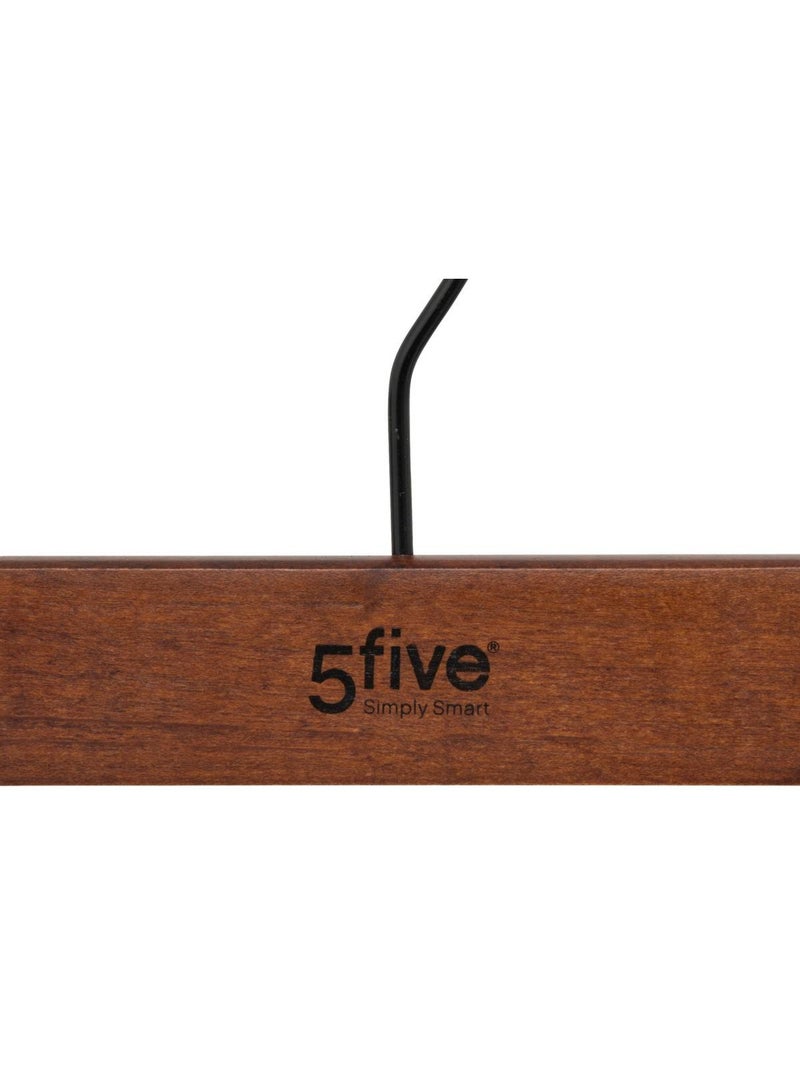 Lot de 2 cintres à pinces en bois foncé hang' clip Marron - Kiabi