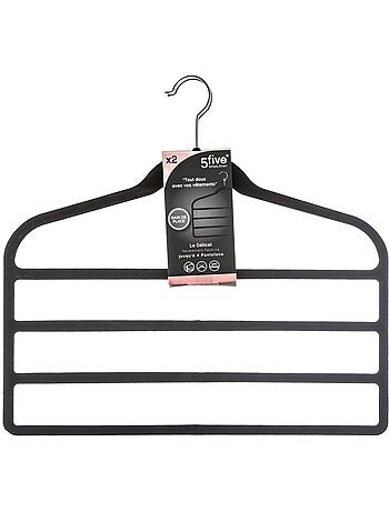 Lot de 2 cintres pour pantalon en feutrine hang' pant