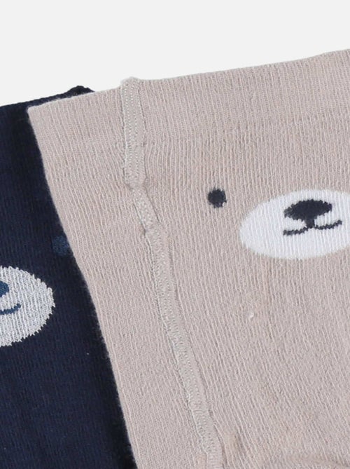 Lot de 2 collants, beige/bleu Noukie's - Kiabi