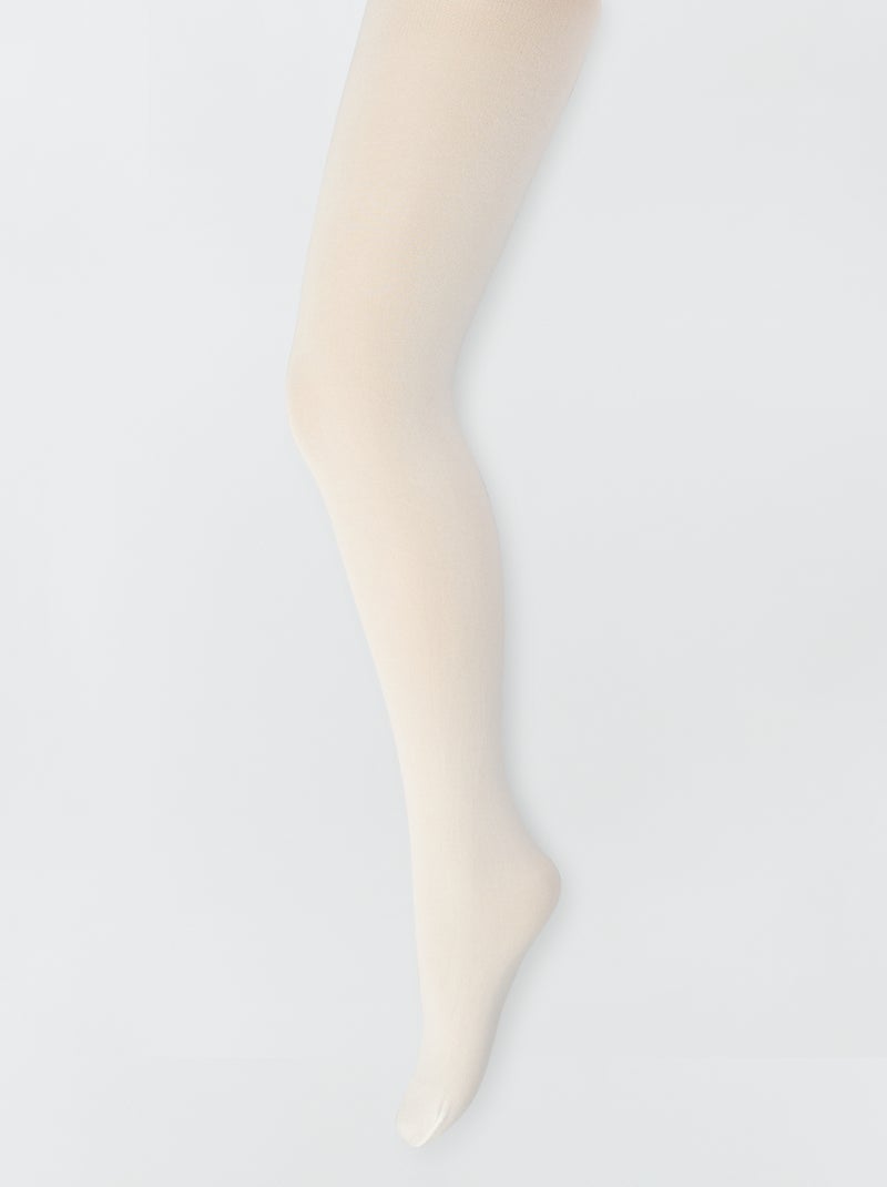 Lot de 2 collants Blanc/gris - Kiabi