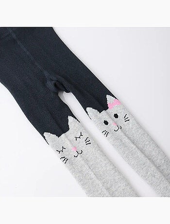 Lot de 2 Collants Chat Enfants Fille