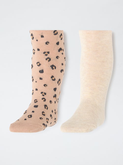 Lot de 2 collants chaud jersey - Kiabi