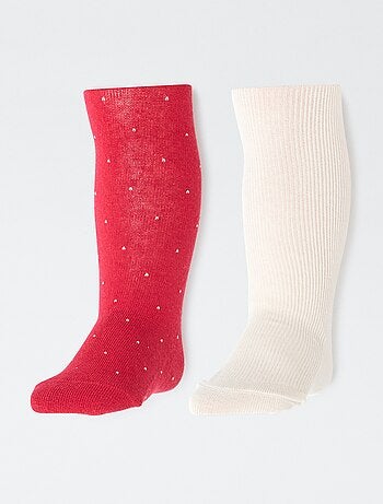 Lot de 2 collants chaud jersey