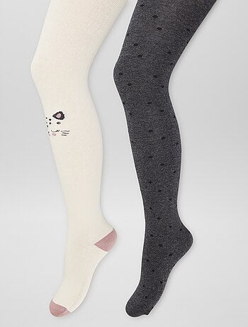 Lot de 2 collants chauds  'animaux'