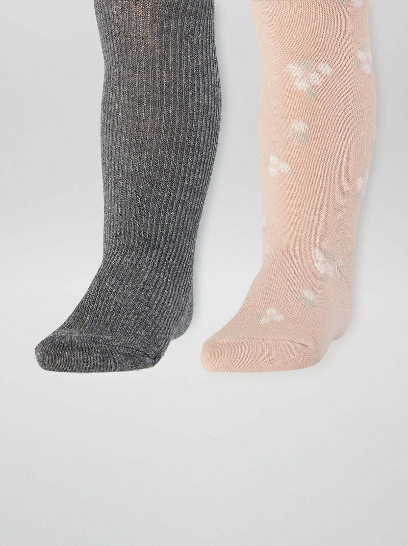Lot de 2 collants chauds ROSE - Kiabi