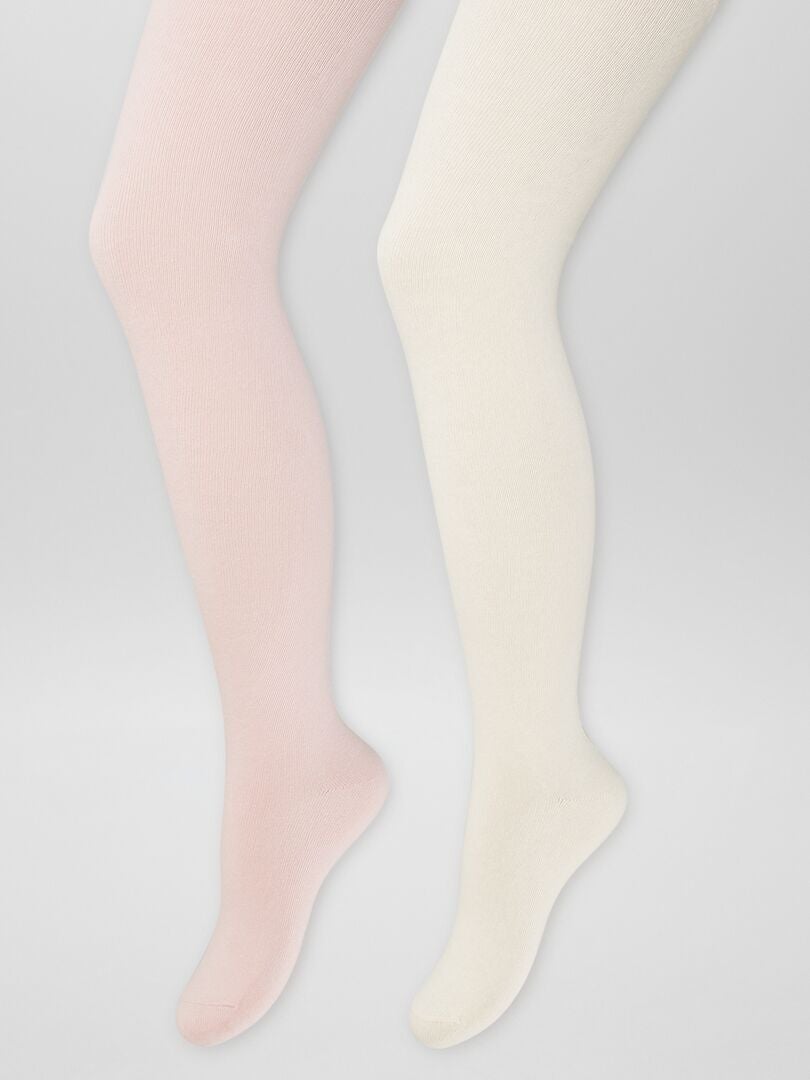 Lot de 2 collants chauds Rose - Kiabi