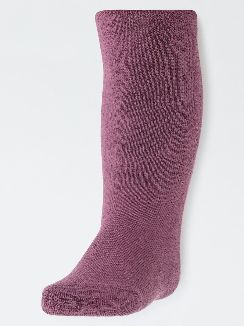 Lot de 2 collants chauds Rose - Kiabi