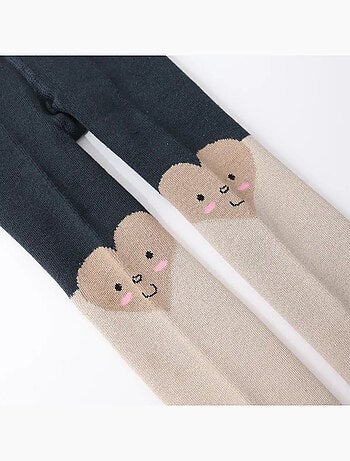 Lot de 2 Collants Coeur Enfants Fille