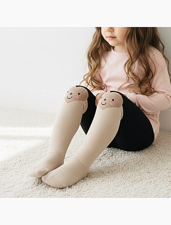 Lot de 2 Collants Coeur Enfants Fille