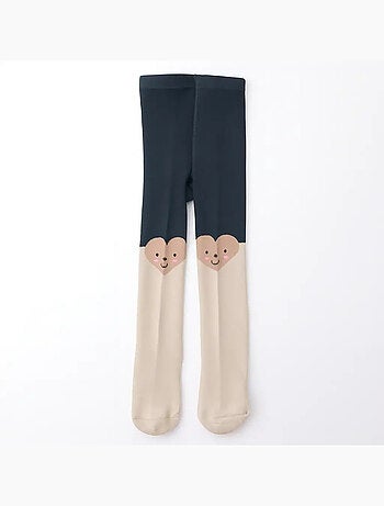 Lot de 2 Collants Coeur Enfants Fille