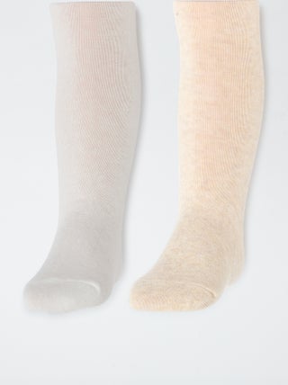 Lot de 2 collants en jersey uni