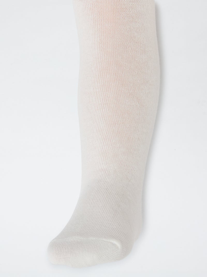 Lot de 2 collants en jersey uni Beige - Kiabi