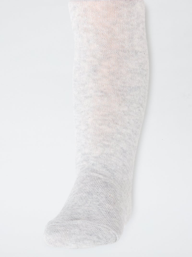 Lot de 2 collants en jersey uni Gris - Kiabi