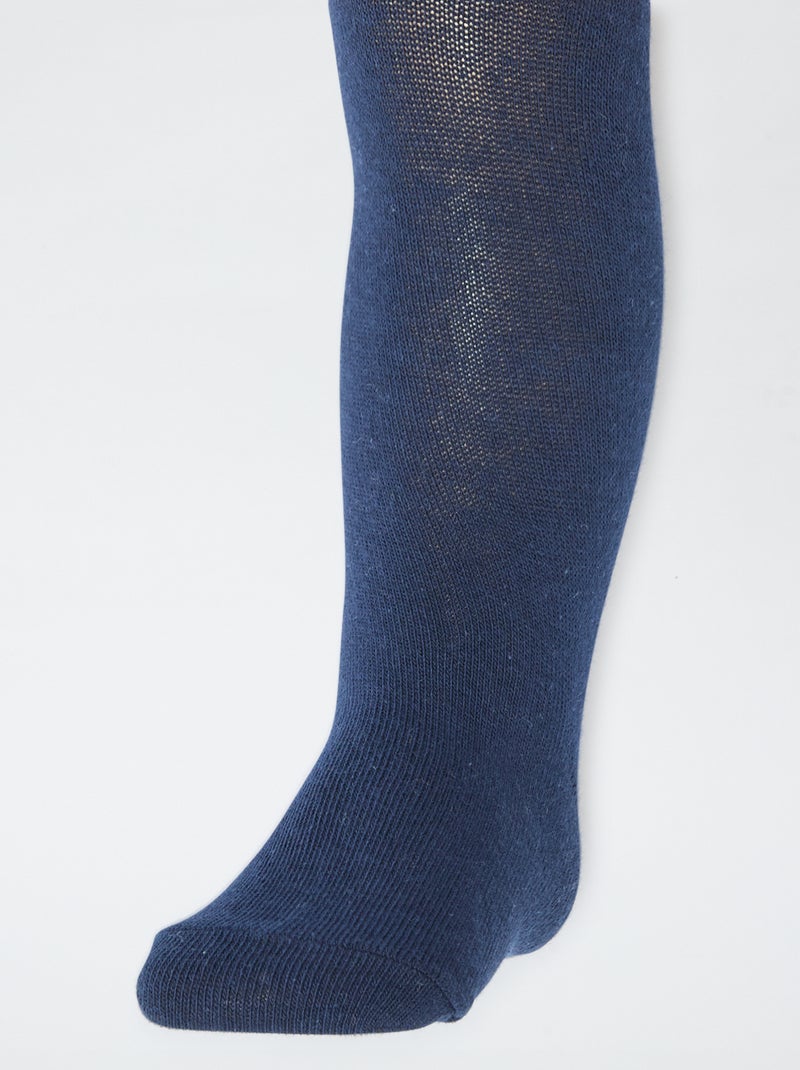 Lot de 2 collants en jersey uni Gris - Kiabi