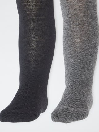 Lot de 2 collants en jersey uni