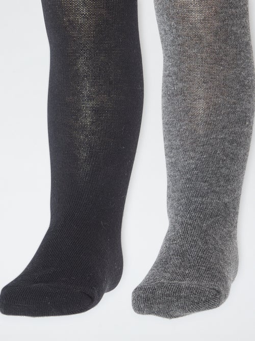 Lot de 2 collants en jersey uni - Kiabi