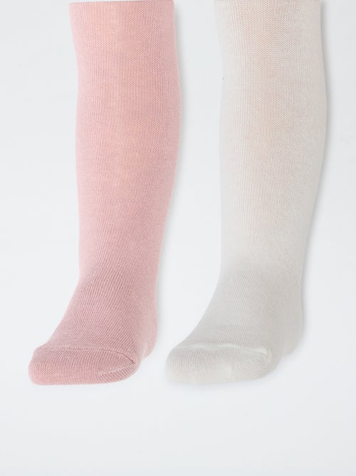 Lot de 2 collants en jersey uni - Kiabi