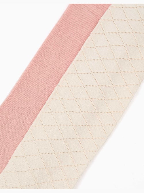 Lot de 2 collants en maille unie/ajourée - Kiabi